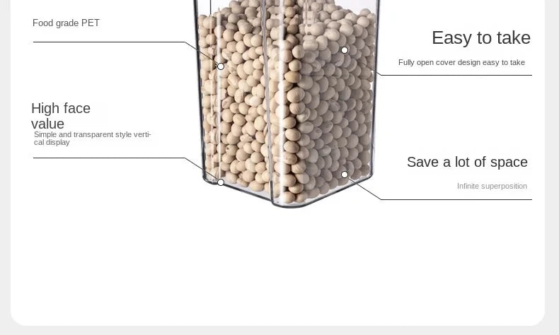 Glossy Plastic Grain Storage Jar