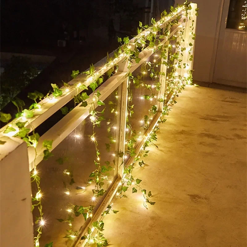 Green Leaf Fairy String Lights