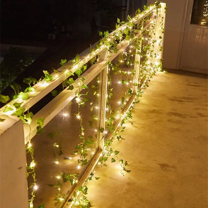 Green Leaf Fairy String Lights