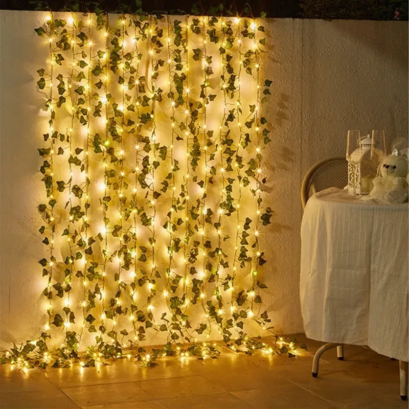 Green Leaf Fairy String Lights