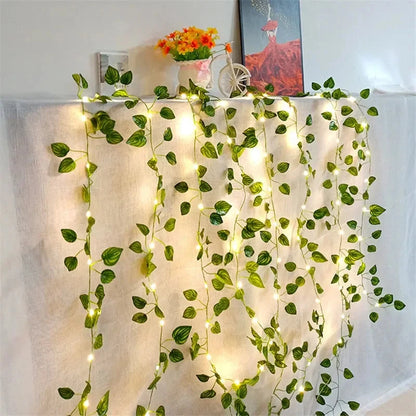 Green Leaf Fairy String Lights