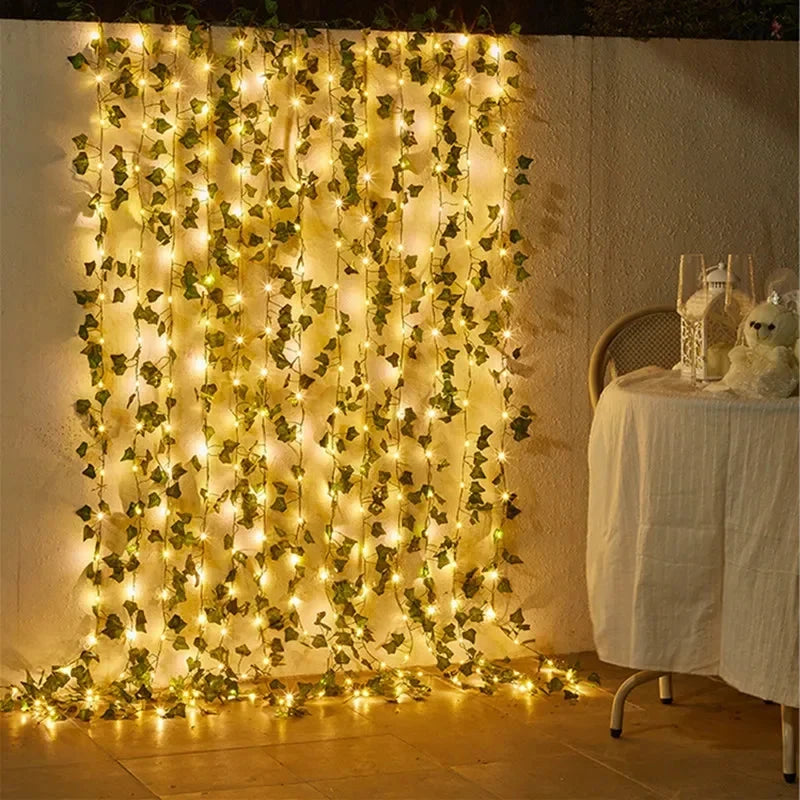 Green Leaf Fairy String Lights