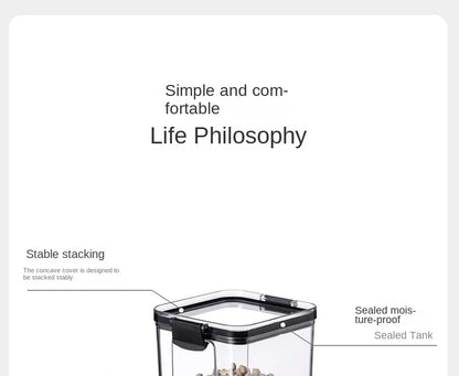 Glossy Plastic Grain Storage Jar