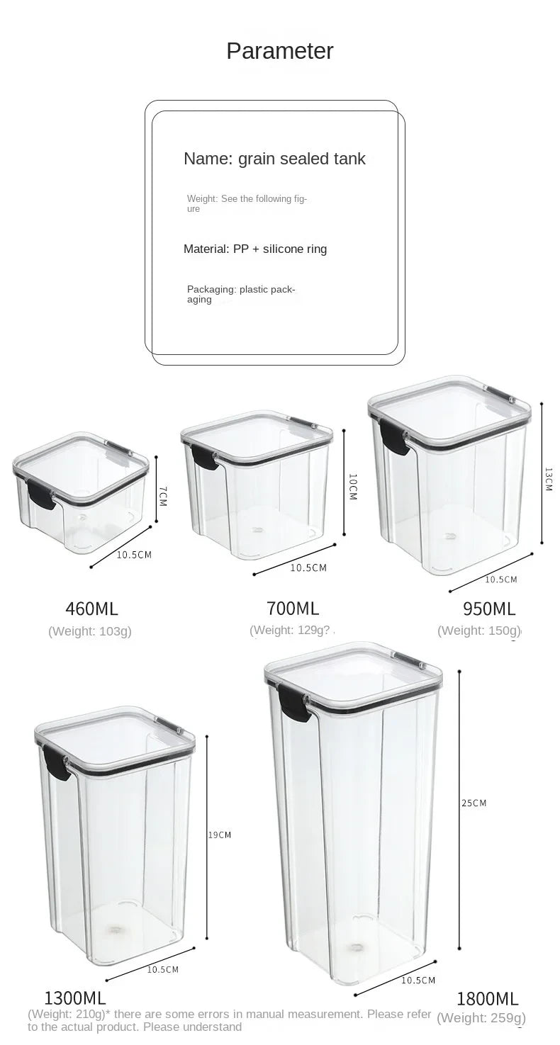 Glossy Plastic Grain Storage Jar