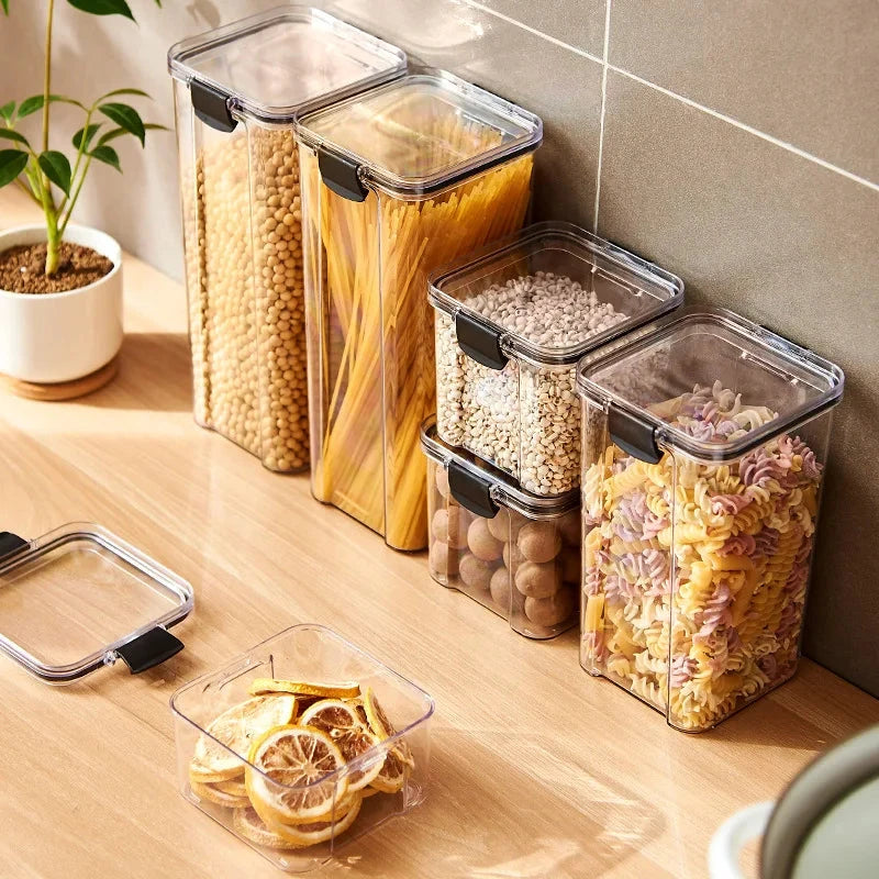 Glossy Plastic Grain Storage Jar