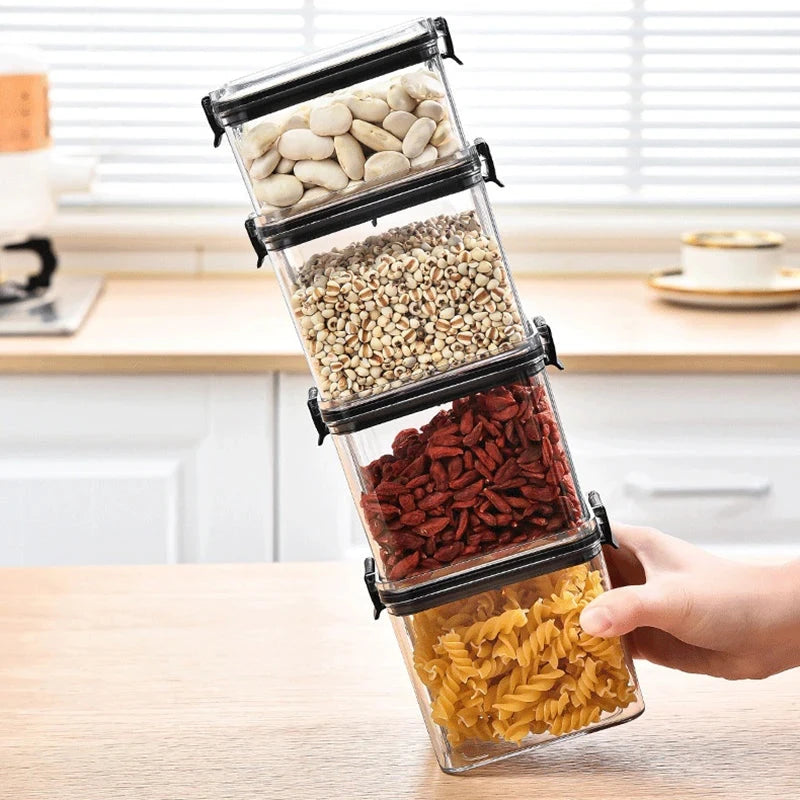 Glossy Plastic Grain Storage Jar