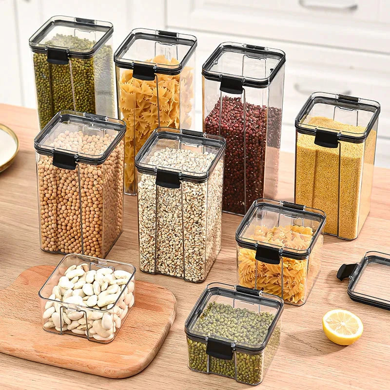 Glossy Plastic Grain Storage Jar
