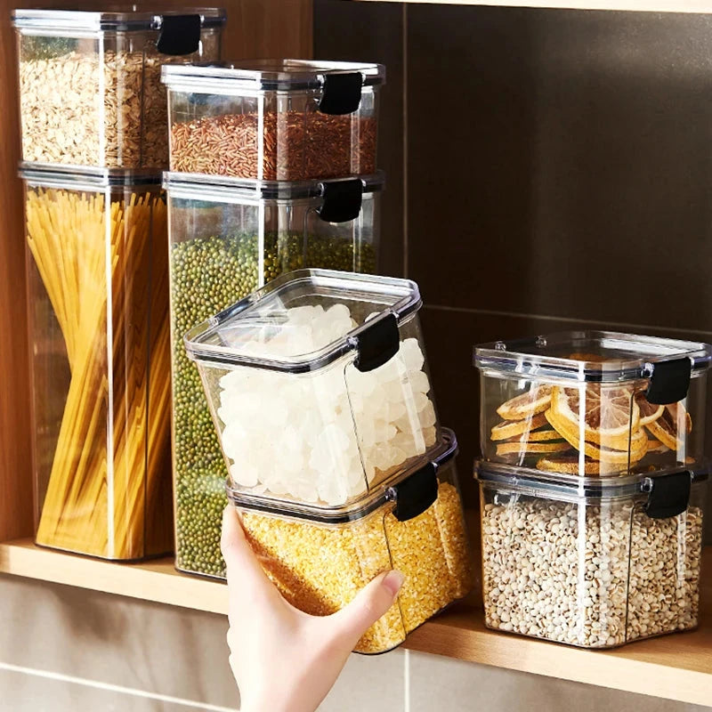 Glossy Plastic Grain Storage Jar