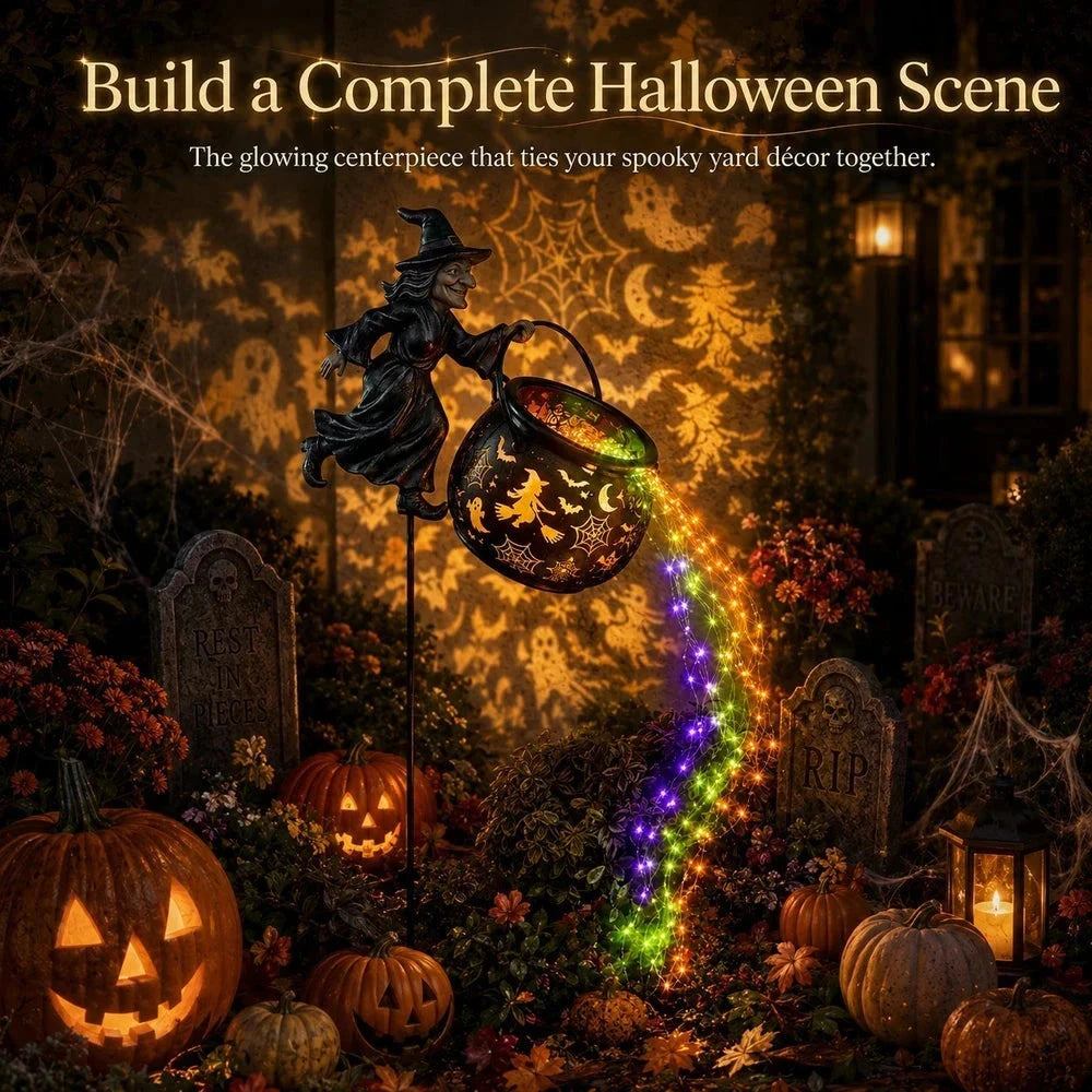 🔥Last Day 49% OFF🎃Halloween Witch Cauldron Garden Light