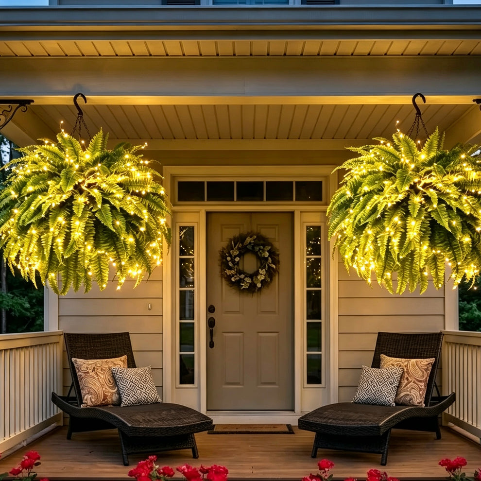 🔥 Last Day Sale Price | Glowing Boston Ferns with Lights